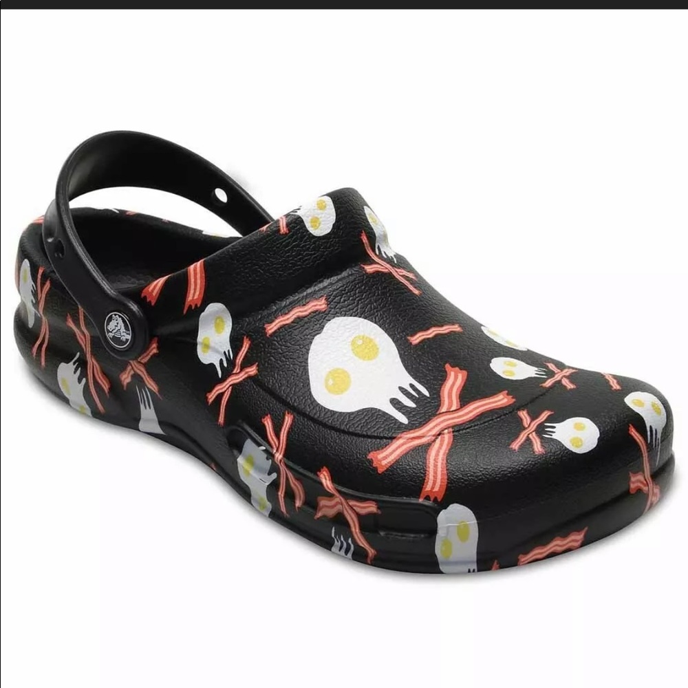 Crocs Bistro Graphic Clog Black Eggs Bacon Unisex - Picture 9 of 10